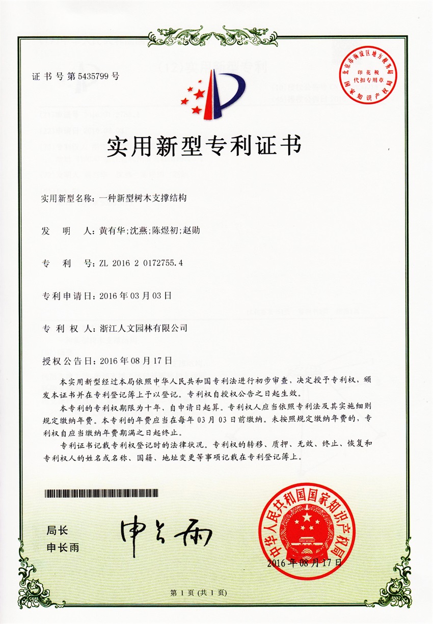 一種新型樹(shù)木支撐結(jié)構(gòu)